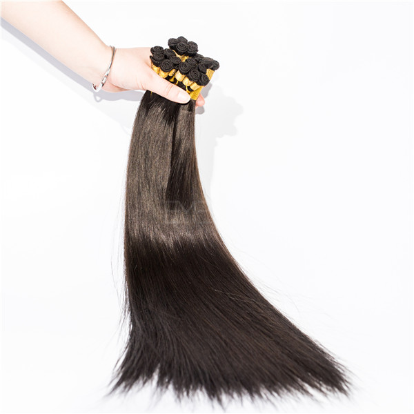 Hand tied weft brown hair extensions longer life time high quality YL131